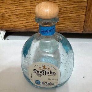 Don Julio Empty 50mL Tequila Bottle - Blue Glass